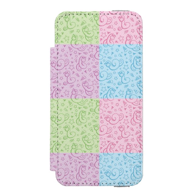 patterns with snakes incipio iPhone wallet case (Folio Front)