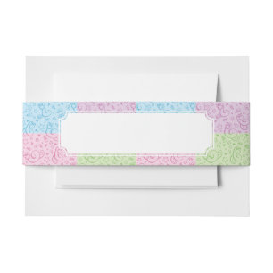 patterns with snakes invitation belly band