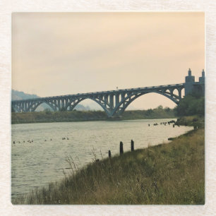 Patterson Bridge, Gold Beach, Oregon Glass Coaster