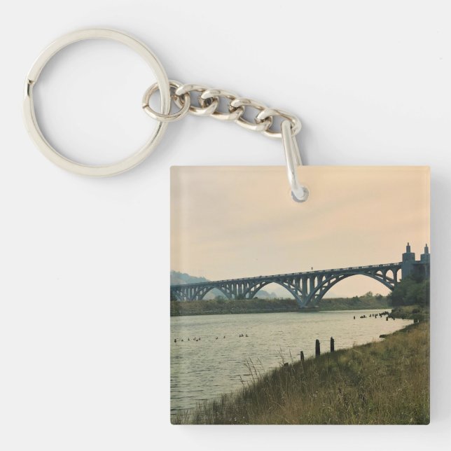 Patterson Bridge, Gold Beach, Oregon Key Ring (Front)