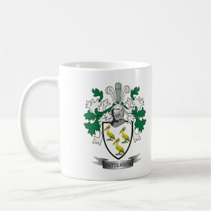 Patterson Family Crest Coat of Arms Coffee Mug