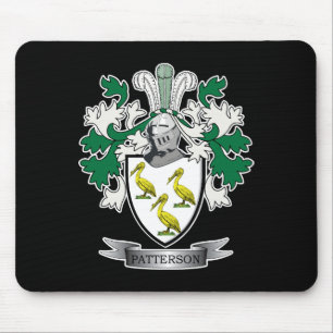 Patterson Family Crest Coat of Arms Mouse Mat