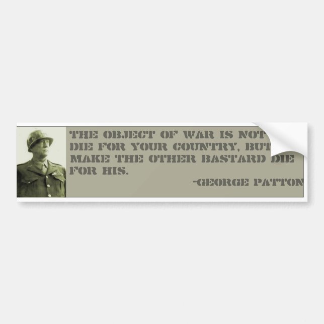 Patton Bumper Sticker (Front)