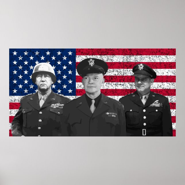Patton, Eisenhower, and Doolittle Poster (Front)