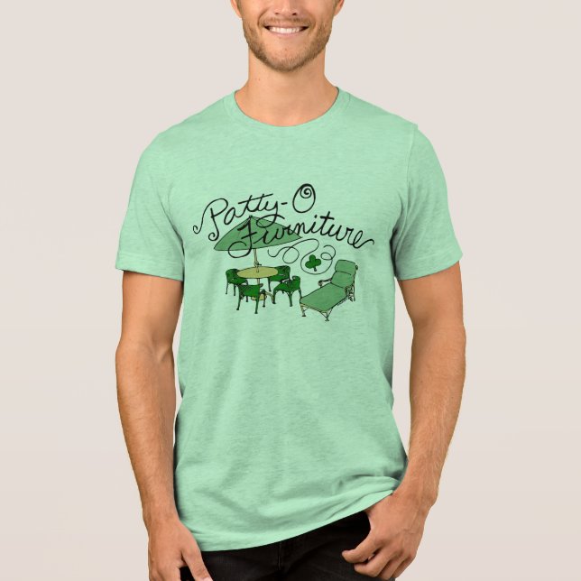 Patty-O Furniture, Funny St. Patrick's Day Pun Tri-Blend Shirt (Front)