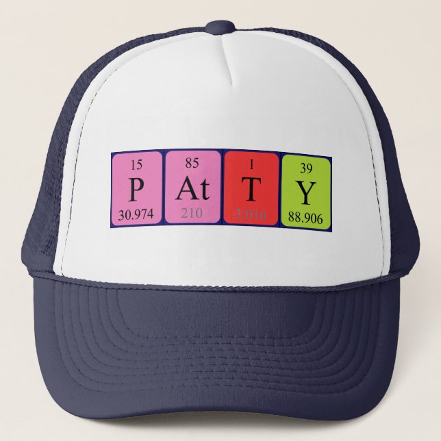 Patty periodic table name hat (Front)