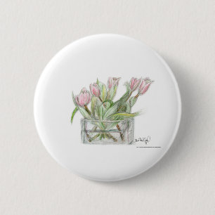 PAU58 Flower 1.tif 6 Cm Round Badge