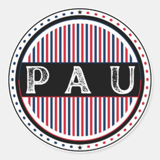 Pau City Pride Emblem – French Identity Classic Round Sticker