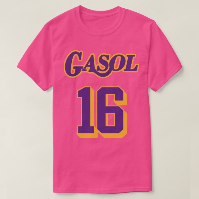 Pau Gasol Retired Jersey Tribute T-Shirt (Design Front)