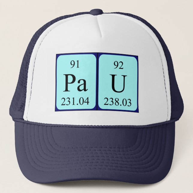 Pau periodic table name hat (Front)