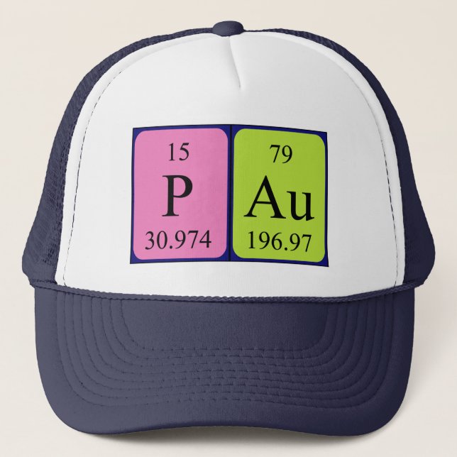 Pau periodic table name hat (Front)