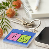 Pau periodic table name keyring (Front Right)