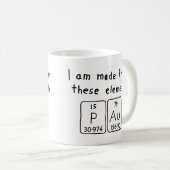 Pau periodic table name mug (Front Right)