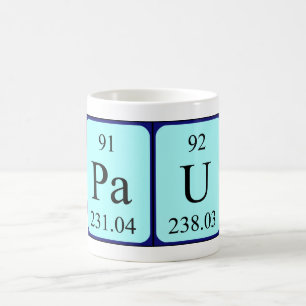 Pau periodic table name mug