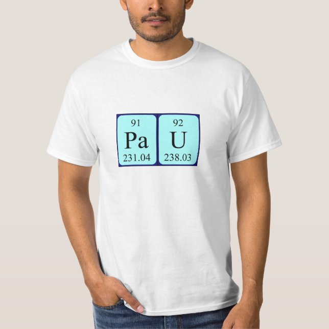 Pau periodic table name shirt (Front)