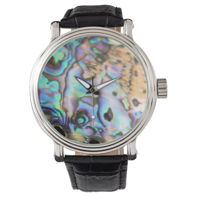 Paua abalone beautiful kiwiana shell watch (Front)