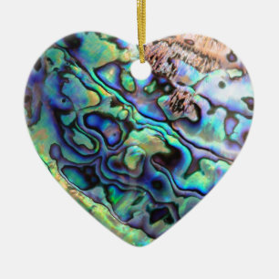 Paua abalone shell detail ceramic tree decoration