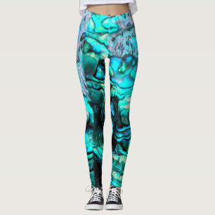 Paua Abalone shell natural design Leggings