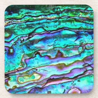 Paua Shell Abalone Cork Coasters set of 6