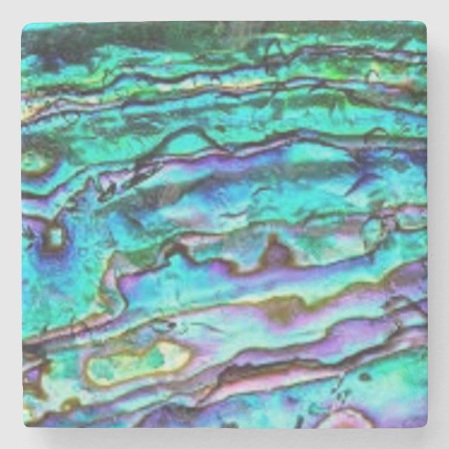 Paua Shell Abalone Marble Coaster (Front)