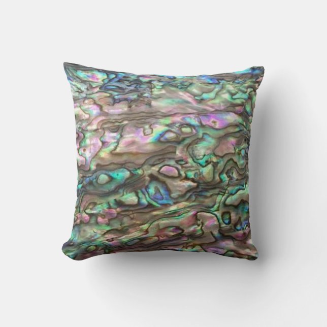 Paua Shell Abalone Natural Cushion Pillow (Front)