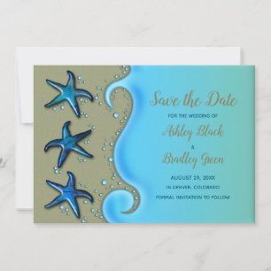 Paua Shell Starfish Destination Wedding Save Date Save The Date