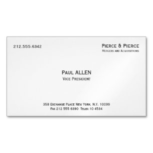Paul Allen's Magnetic Business Card