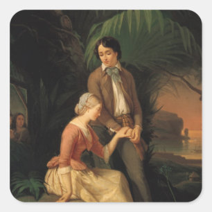Paul and Virginie Square Sticker