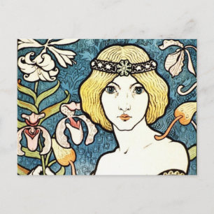Paul Berthon Salon Des Cent Vintage Art Nouveau Postcard