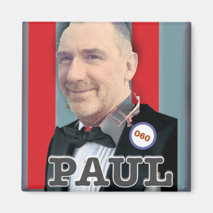 Paul Birthday Image - 60 6 Cm Round Badge Square Magnet