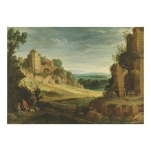 Paul Bril Landscape with a hunting party Photo Print