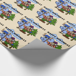 Paul Bunyan and Babe The Blue Ox Gift Wrap
