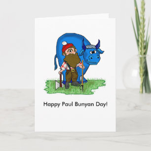 Paul Bunyan Day Note Cards by Brownielocks