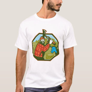 Paul Bunyan LumberJack Axe Blue Ox T-Shirt