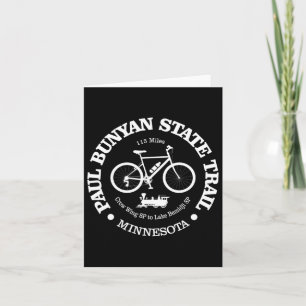 Paul Bunyan State Trail Funny Hiking For Biker Min Card