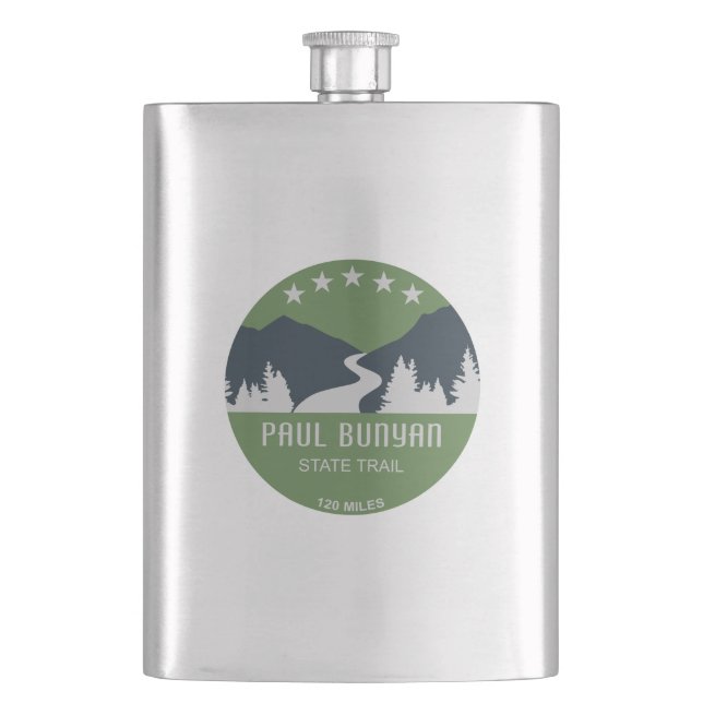 Paul Bunyan State Trail Hip Flask (Front)