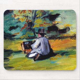 Paul Cezanne A Painter at Work impressionist art Mouse Mat