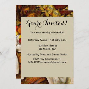 Paul Cezanne Apples Oranges Impressionism Invitation
