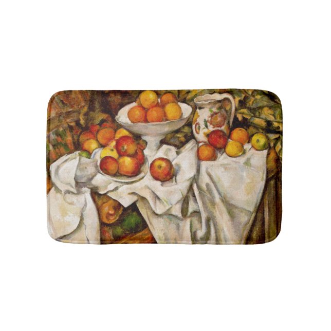 Paul Cezanne Apples Oranges Print Impressionism Bath Mat (Front)