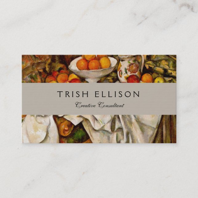 Paul Cezanne Apples Oranges Print Impressionism Business Card (Front)