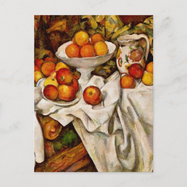 Paul Cezanne Apples Oranges Print Impressionism Postcard (Front)