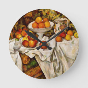 Paul Cezanne Apples Oranges Print Impressionism Round Clock