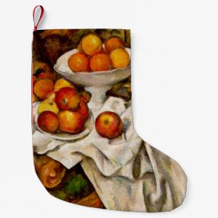 Paul Cezanne Apples Oranges Print Impressionism Small Christmas Stocking