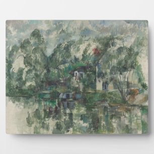 Paul Cezanne At the Water's Edge, c. 1890 (oil o Plaque