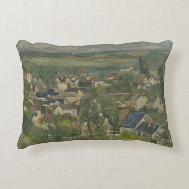 Paul Cezanne - Auvers, Panoramic View Decorative Cushion (Front)