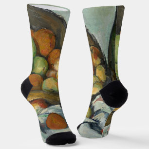 Paul Cezanne Basket of Apples Vintage Still Life Socks
