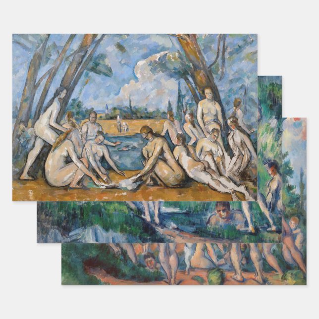 Paul Cezanne - Bathers Masterpieces Selection Wrapping Paper Sheet (Set)