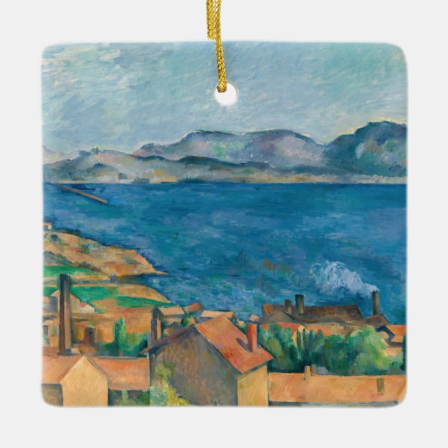 Paul Cezanne - Bay of Marseille, Seen from Estaque Ceramic Ornament (Front)
