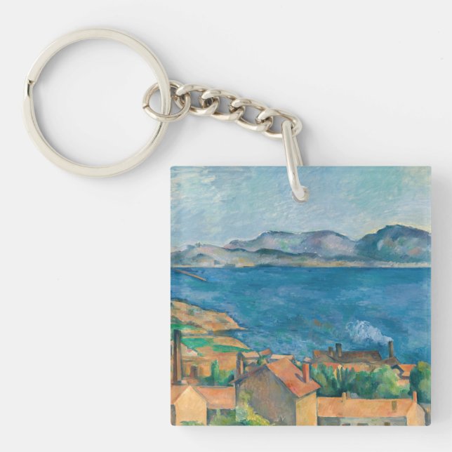 Paul Cezanne - Bay of Marseille, Seen from Estaque Key Ring (Front)