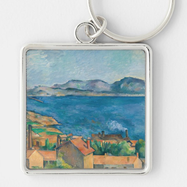 Paul Cezanne - Bay of Marseille, Seen from Estaque Key Ring (Front)